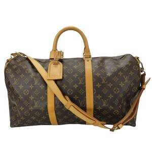 LOUIS VUITTON Authentic Brown Monogram Keepall 50 Boston Bag